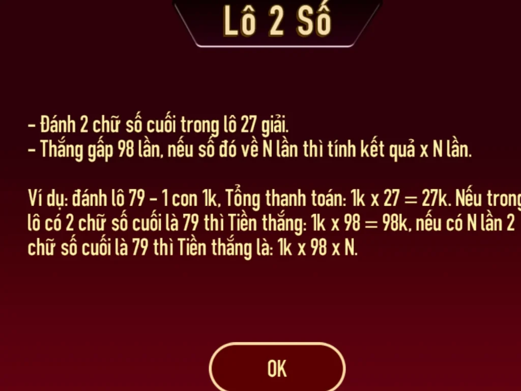 Lô 2 số với luật chơi đơn giản cùng Manclub