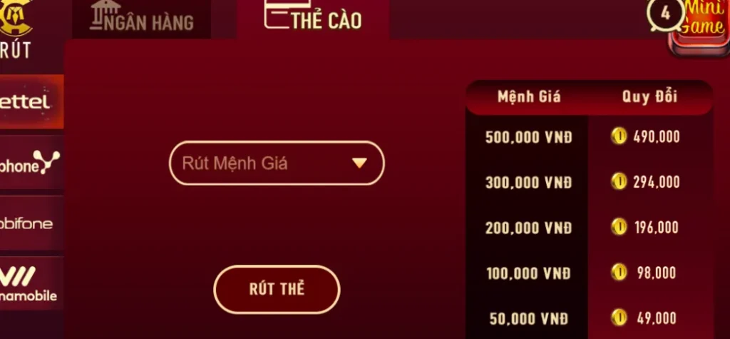 Tuân thủ quy định hạn mức khi rút tiền Manclub